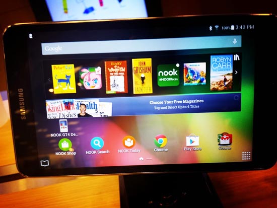 Samsung Galaxy Tab Nook Samsung Galaxy Tab Nook novità