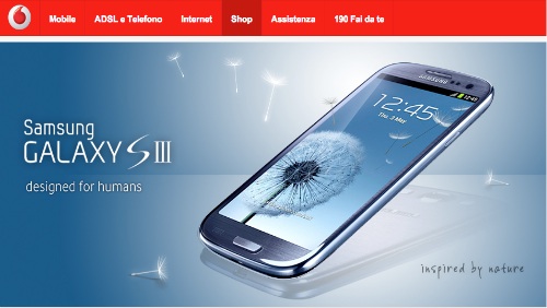 Samsung Galaxy S3, piccolo aggiornamento per i Vodafone