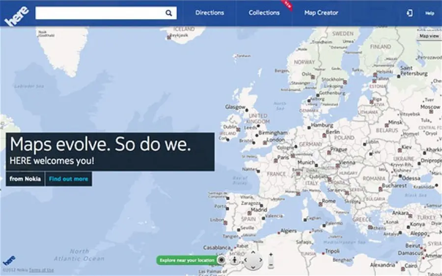 HERE si aggiorna per la versione Web e Android