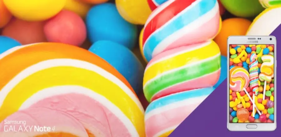 Samsung pubblicizza il Note 4 con tante caramelle: indizio – Lollipop?