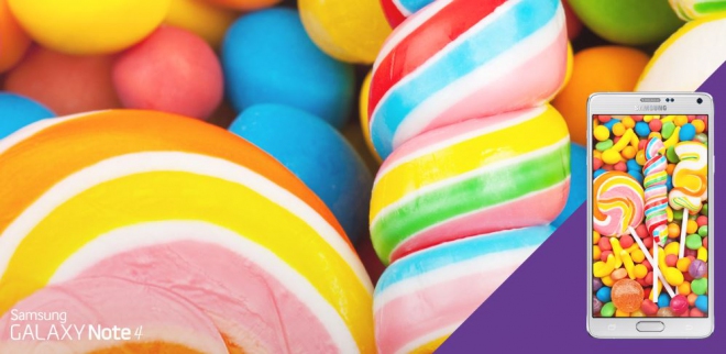 Samsung pubblicizza il Note 4 con tante caramelle: indizio – Lollipop?
