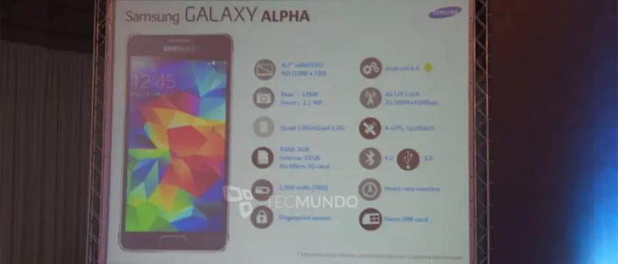 Samsung Galaxy Alpha: in un'immagine le caratteristiche ufficiali?