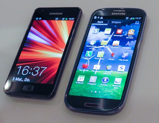Samsung Galaxy S3 vs. Samsung Galaxy S2 Samsung Galaxy S3 vs. Samsung Galaxy S2