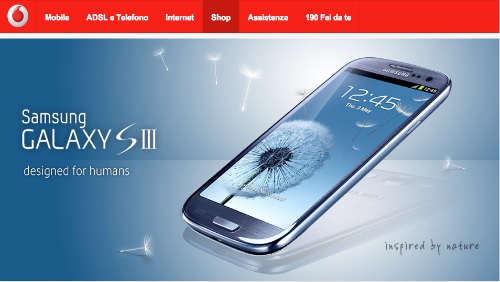 Samsung Galaxy S3 offerta Vodafone