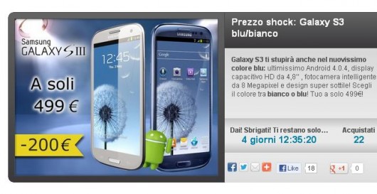 samsung galaxy s3 offerta samsung galaxy s3 offerta