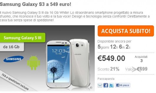 Samsung Galaxy S3 offerta Samsung Galaxy S3 offerta
