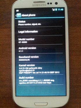 Samsung Galaxy S3 Android Jelly Bean 4.1 Samsung Galaxy S3 Android Jelly Bean 4.1