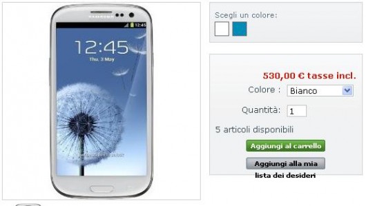 Samsung Galaxy S3 offerta Samsung Galaxy S3 offerta