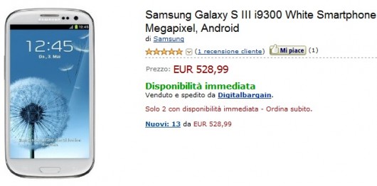 Samsung Galaxy S3 prezzo Samsung Galaxy S3 prezzo