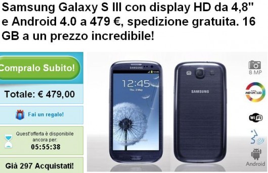 Samsung Galaxy S3 prezzo piu basso Samsung Galaxy S3 prezzo piu basso