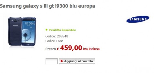 Samsung Galaxy S3 prezzo piu basso Samsung Galaxy S3 prezzo piu basso