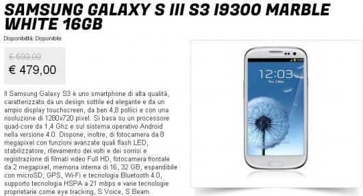 Sasmung Galaxy S3 prezzo scontato Sasmung Galaxy S3 prezzo scontato