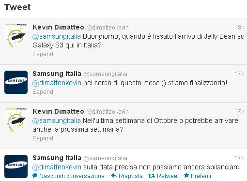 Galaxy S3 aggiornamento Android Italia Galaxy S3 aggiornamento Android Italia