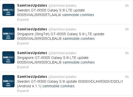 Galaxy S3 aggiornamento Android Jelly Bean Galaxy S3 aggiornamento Android Jelly Bean