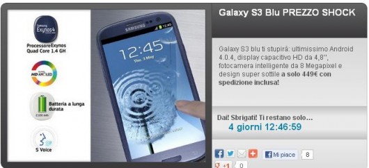 Samsung Galaxy S3 miglior prezzo