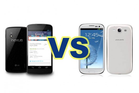 Samsung Galaxy S3 vs LG Nexus 4 Samsung Galaxy S3 vs LG Nexus 4